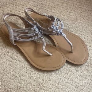 Madden Girl Tan Sparkle Sandals